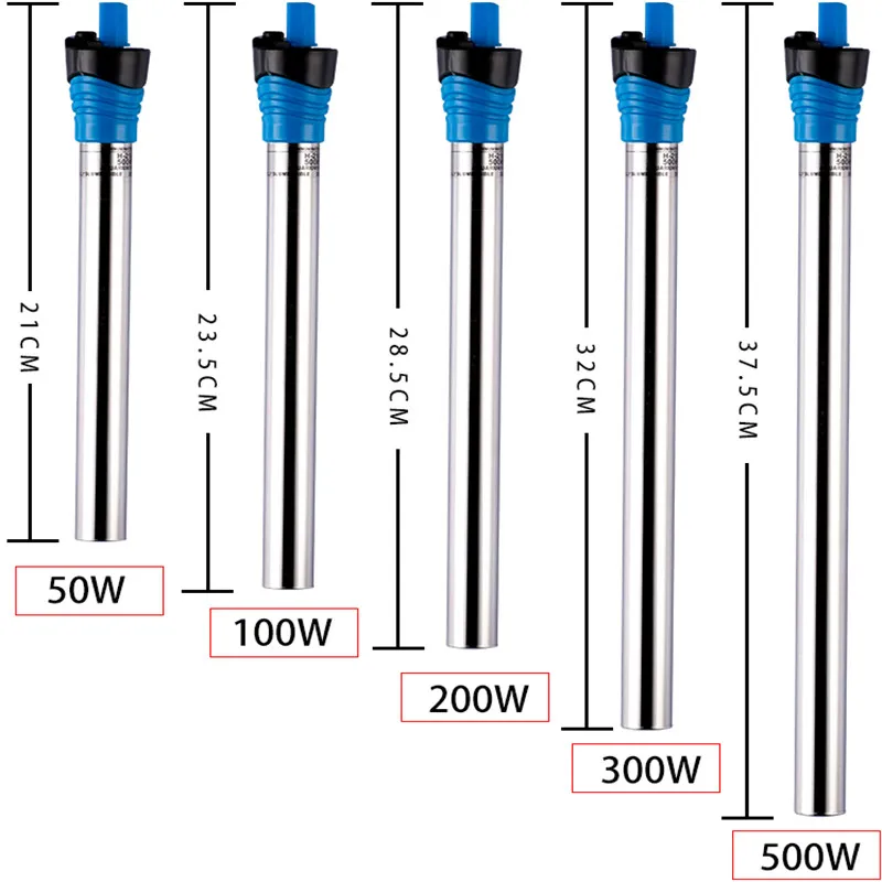 Marine Aquarium Chiller - เครื่องทำน้ำอุ่นตู้ปลาใต้น้ำ50W/100W/200W/300W/500W อุณหภูมิตู้ปลาสแตนเลสแท่งทำความร้อนประหยัดพลังงาน