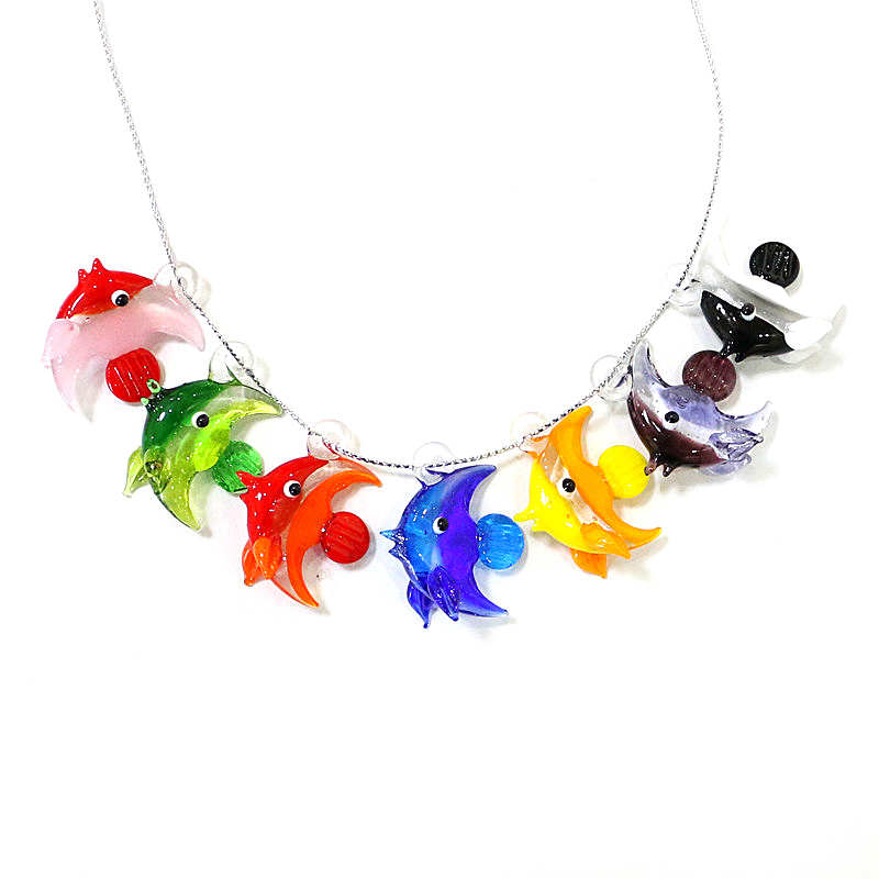 Marine Aquarium Decorations - 2ชิ้นขนาดเล็กรูปสัตว์ทะเลจี้น่ารักแก้วทะเลปลาเสน่ห์ใช้สำหรับเครื่องประดับ DIY สร้อยคอต่างหูทำอุปกรณ์เสริมหรืออุปกรณ์ตกแต่งพิพิธภัณฑ์สัตว์น้ำ