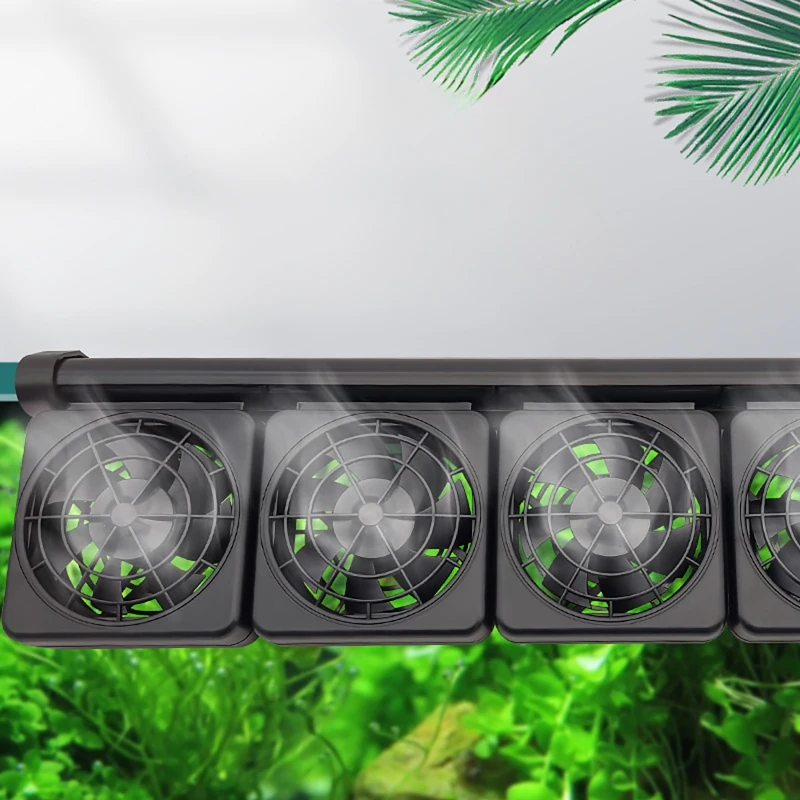 Marine Aquarium Chiller - พัดลมระบายความร้อนปรับความเร็วลมได้ พัดลมระบายความร้อนตู้ปลา ตั้งเวลาได้ สำหรับตู้ปลา กระจกหนา ≤12