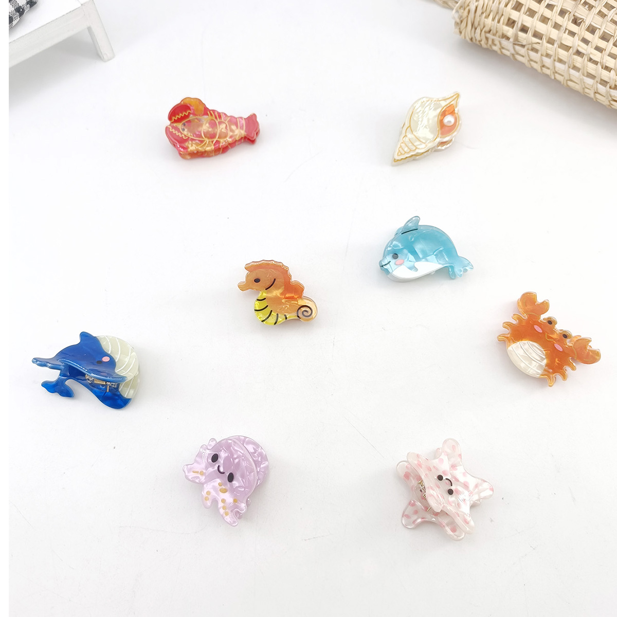 2PCS Acetate Ocean สัตว์คลิปผม - Marine Aquarium Decorations บทวิจารณ์และราคา