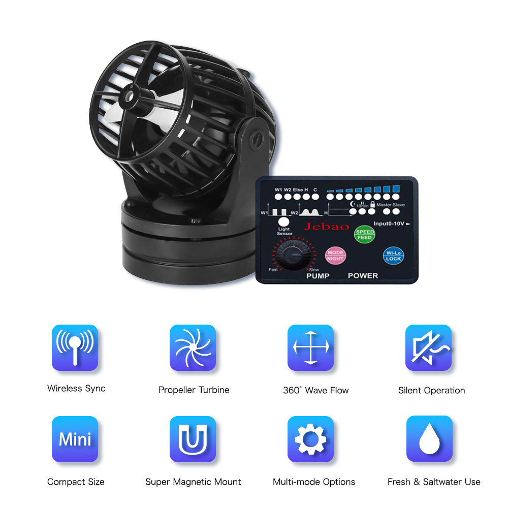 ปั๊มสร้างคลื่น Jebao Jecod รุ่ - Marine Aquarium Wave Maker บทวิจารณ์และราคา