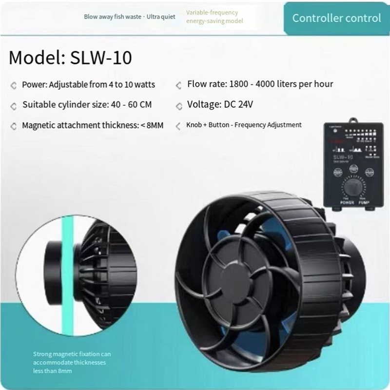 ปั๊มสร้างคลื่นเงียบ A23P SLW10 - Marine Aquarium Wave Maker บทวิจารณ์และราคา