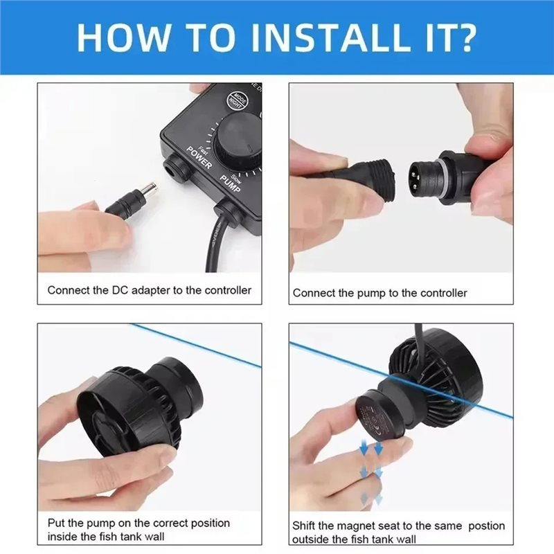 ปั๊มสร้างคลื่นเงียบ A23P SLW10 - Marine Aquarium Wave Maker บทวิจารณ์และราคา