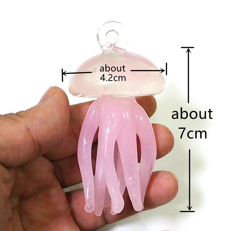 จี้แก้วแมงกะพรุนสีชมพูเครื่องป - Marine Aquarium Decorations บทวิจารณ์และราคา